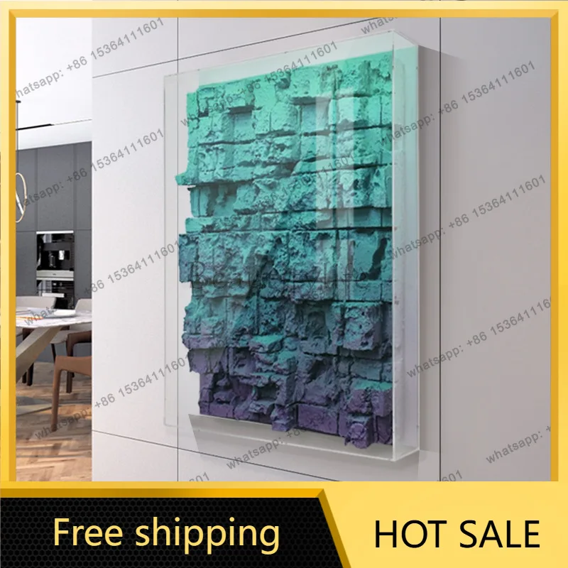 LJY modern abstract entrance decorative painting 3d three-dimensional relief physical hanging painting advanced sense
