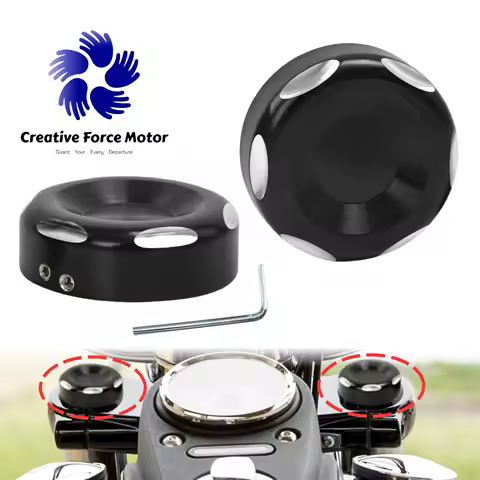 Motorcycle Upper Fork Stem Cover Cap Kit For Harley Davidson 1200 883 Softail Standard Street Bob Low Rider Dyna Fat Bob 2011-UP
