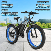 PHILODO H7-PRO Electric Bicycle 1000W Motor 48V17.5Ah Lithium Battery Ebike Adult Off-Road Electric Bike Hydraulic braking