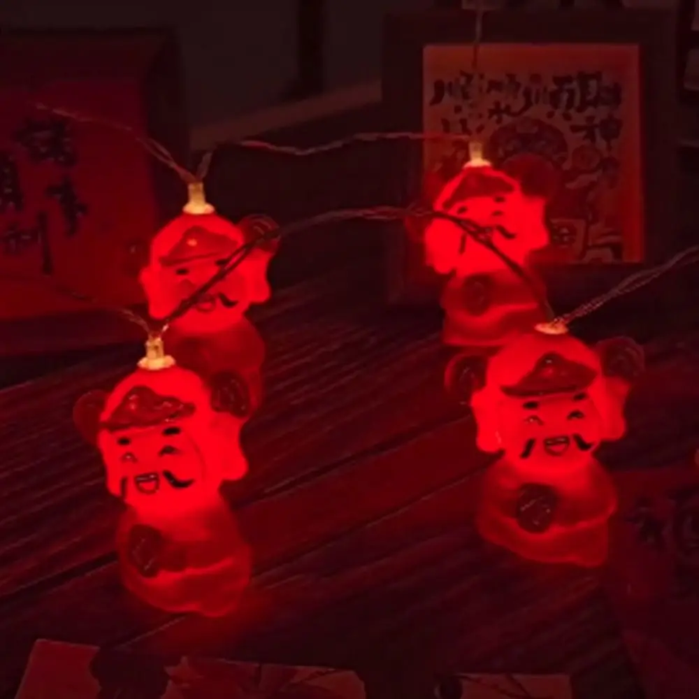 مقاوم للماء LED فانوس صيني النمط الصيني حسن الحظ الأحمر فانوس الديكور اللون الأحمر مشرق جو مصباح شجرة عيد الميلاد #2