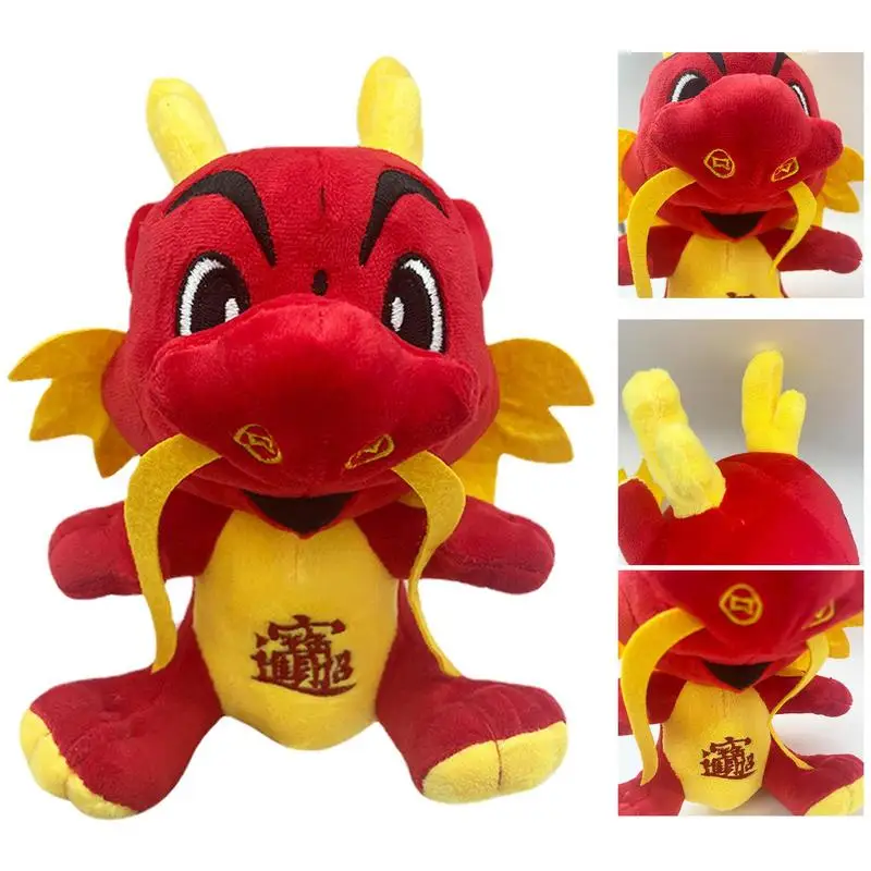 Jouet en peluche dragon chinois réaliste pour enfants, peluche douce et confortable, jouet au beurre, cadeau d'anniversaire et de Noël