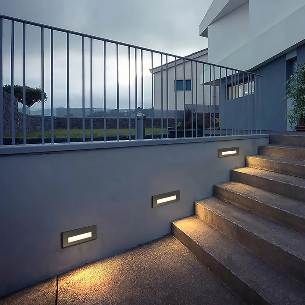 

Warm White Ip65 Light Emitting Diode Stair Wall Light Aluminum Waterproof Outdoor Step Light