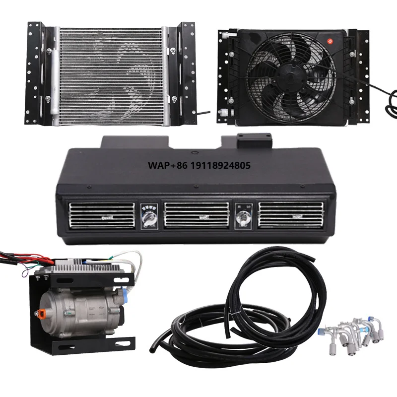 12/24 Volt air Compressor Electric air Conditioner Parking Cooler Auto AC Evaporator for RV Car