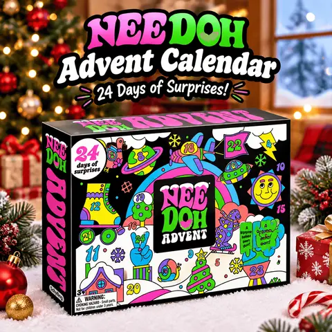 2026 NeeDoh Christmas New Year Holiday Gift Advent Calendar 3D PVC Fidget Doll Countdown Calendar Surprise Box Stress Relief Toy