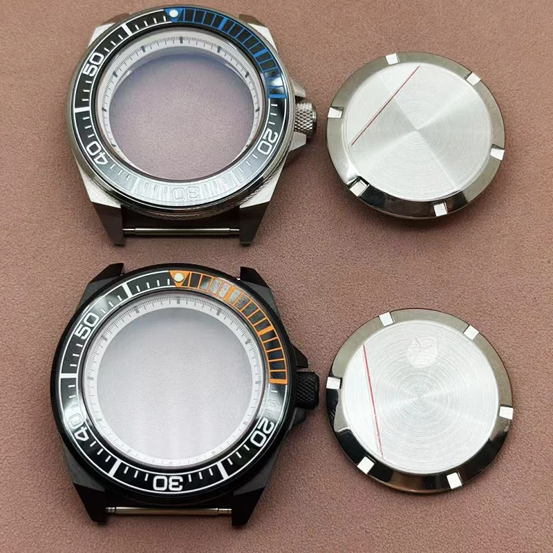 

43.8mm Modified Samurai Diving Watch Case For NH35 NH36 4R35 4R36 7S Movement 28.5mm Dial Sapphire Crystal glass Ceramic Bezel