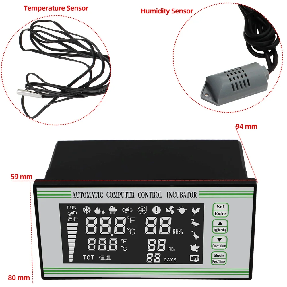 XM-18 18E 18S Egg Incubator Controller Full Automatic Control System Chicken Duck Goose Incubator Egg Thermostat Hygrostat