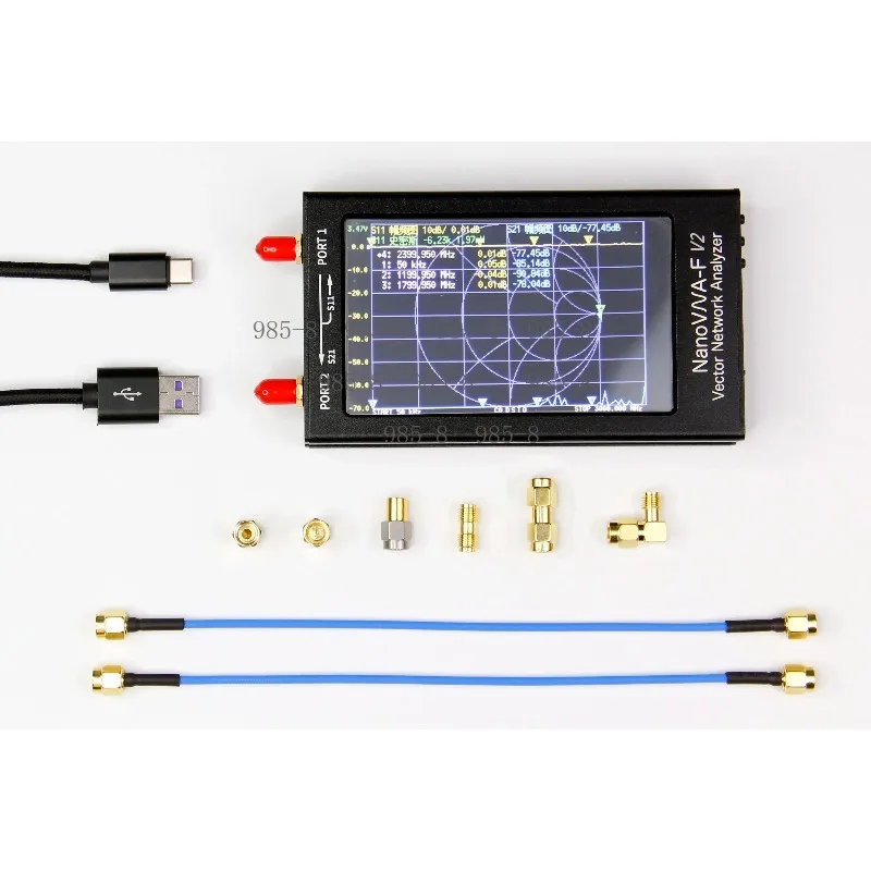 Handheld Ham Radio Measuring Device NanoVNA-V2 F 10k-3G, 4.3-inch IPS Vector Network Analyzer with