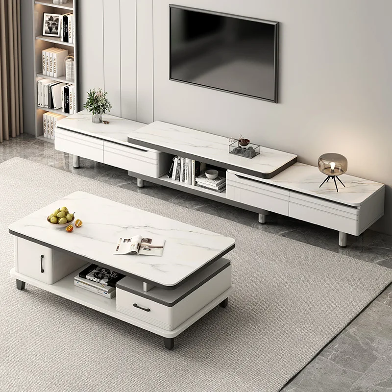 

TV cabinet modern simple living room household small apartment floor telescopic