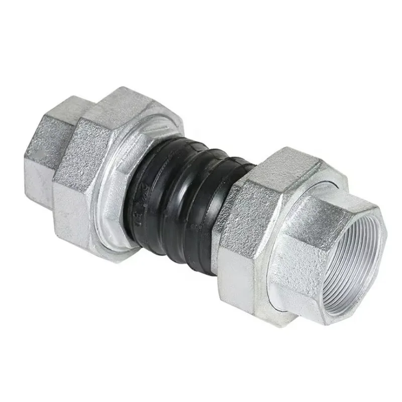 HuaYuan Water Pipe Fittings Rubber Coupling Joint DN80 Female Thread Union Rubber Expansion Joint Molding Pipe Fittings for Sale
