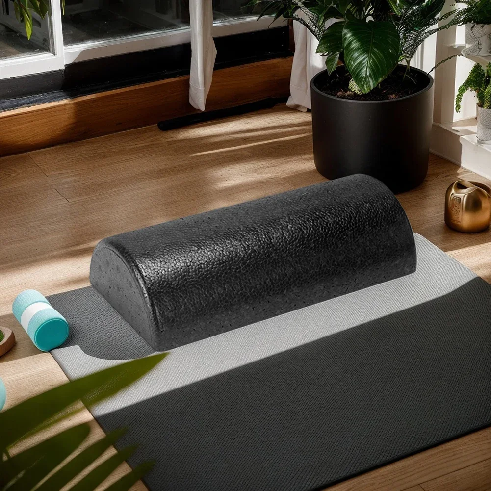 Half-Round Yoga Roller Massage Roller 30cm Semi-Circular Foam Roller Multi-Function Back Stretcher for Balance Training