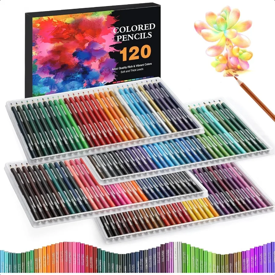 

120 Pack Coloring Pencils Colored Pencils for Adult Coloring Books with Soft OilBased Cores Color Pencil Set for Sketching Blen