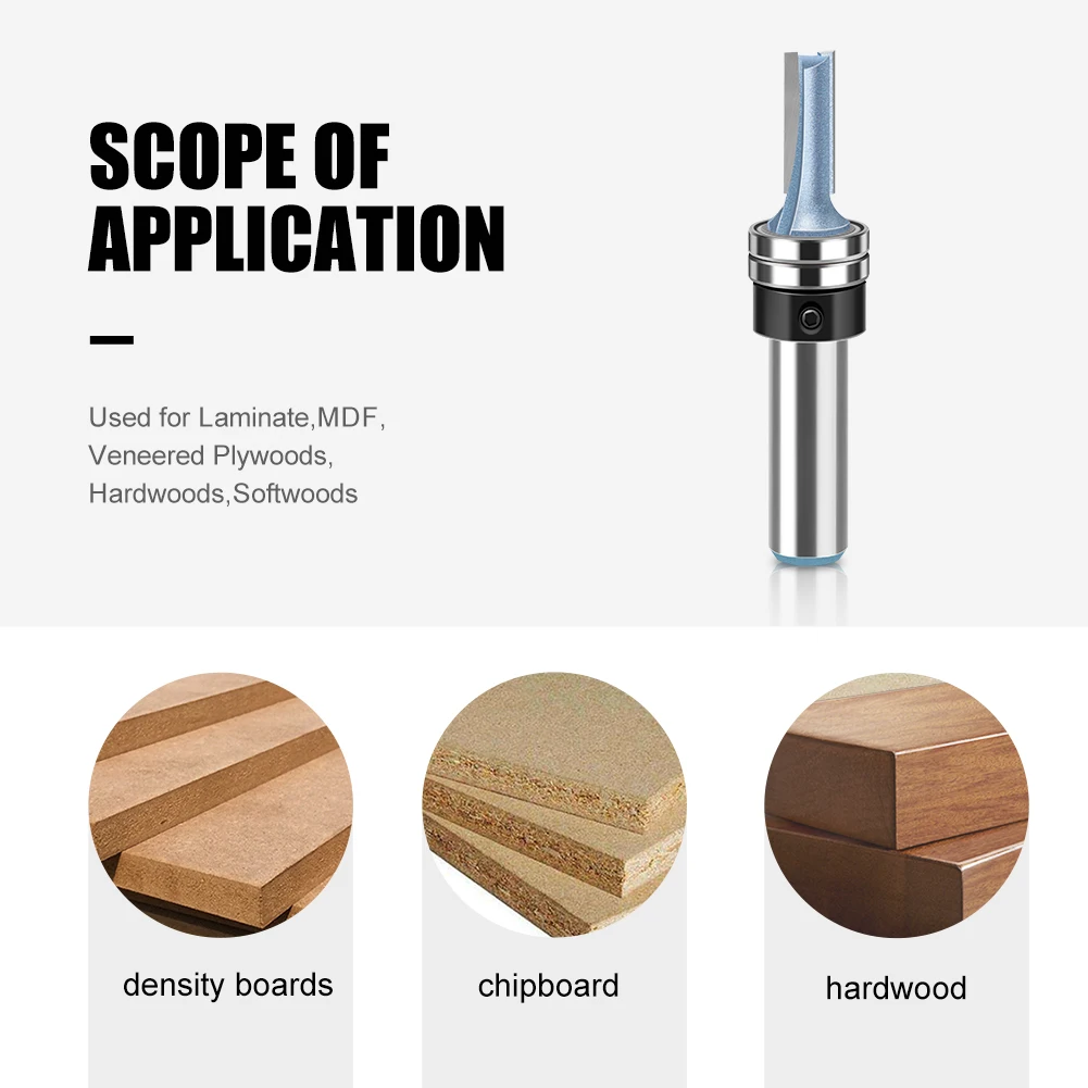 1 PC 12mm 1/2 "Shank ไม้คู่แบริ่งตัด Router Bit Slotting Router บิต Bakemaking Milling Router Bit Router บิต