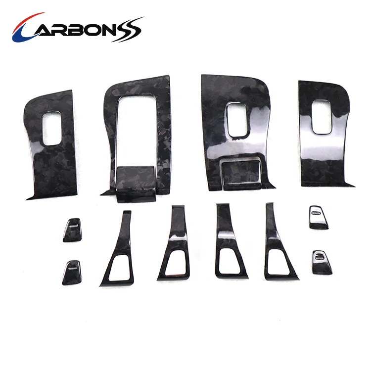 

Window & Door Switch Kit 14 Pcs LHD & RHD Dry Carbon Fiber for Tesla Model 3 2017-2020