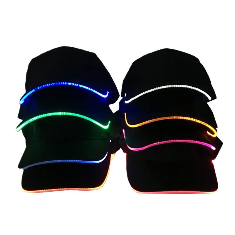 LED Light Up Baseball Cap, Flash Glow, Party Hat, Rave Accessories, Festival, Club, Stage, Hip-hop Performance