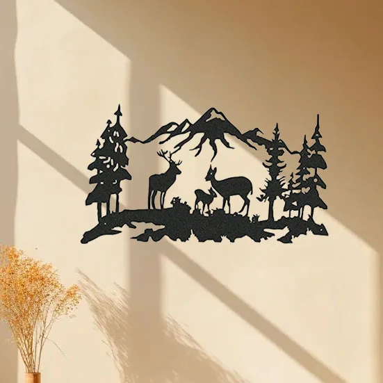 

Elegant Laser Cut Deer or Bear Signs for Cabin Decor – Graceful Hunting Decor Metal Wall Art for Lodge and Wilderness Lovers