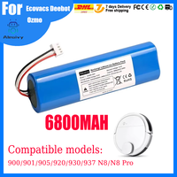 6800mAh Replacement Battery for Ecovacs Deebot Ozmo 900 901 905 920 930 937 N8 Pro 14.4V Li - ION Robot Vacuum Cleaner Battery