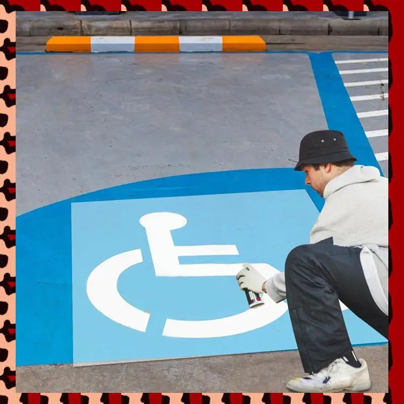 

A72P трафарет для инвалидов для парковки, тротуарной живописи, трафареты для парковки, шаблон для инвалидов, форма