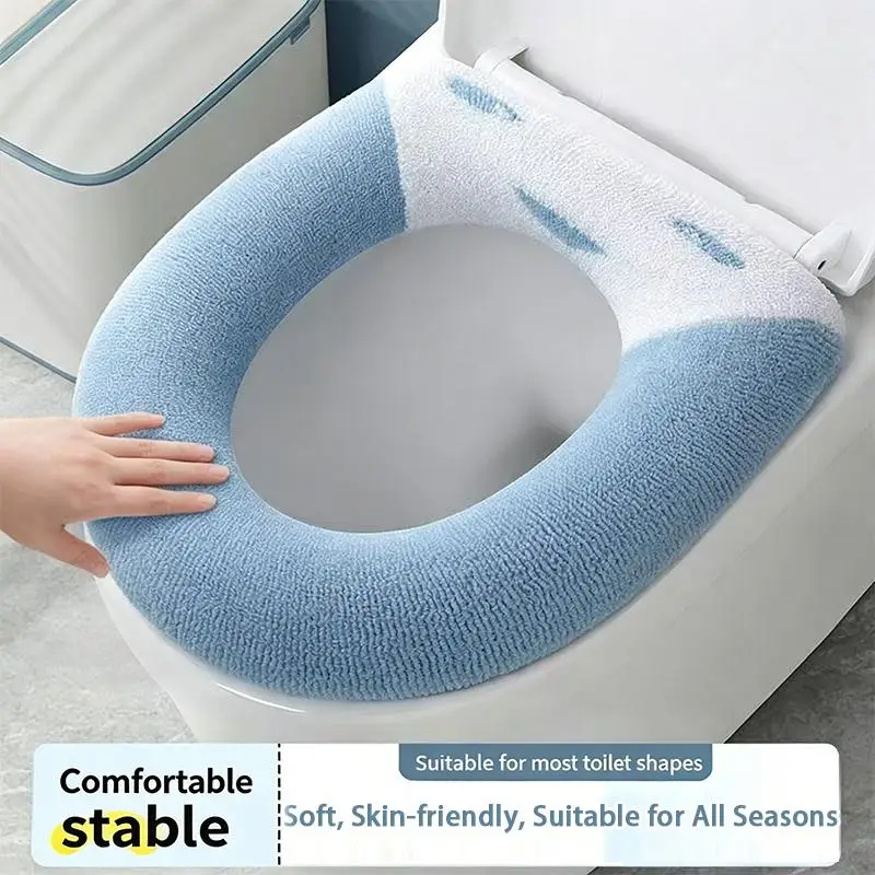 1Pcs Toilet Seat Cover Soft Warm Washable Mat Pad Cushion for Bathroom Protection Winter