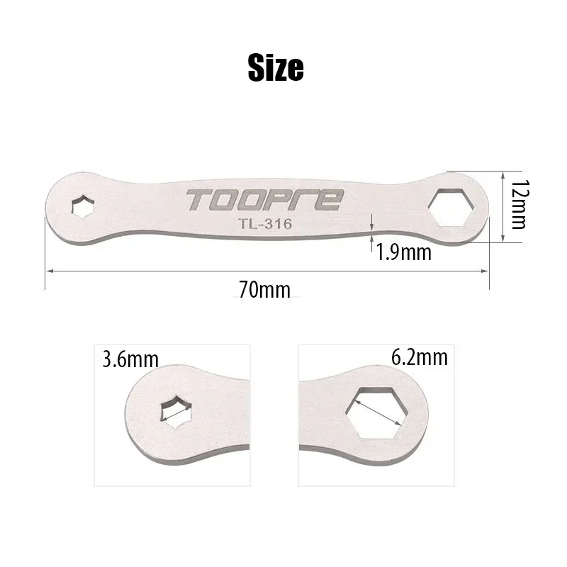 Bike Pedal Cleat Pin Wrench Bolt Spanner Screw Removal Tool Bicycle Skid-proof Studs Mountain Road  Pedal Nail Installation Tool