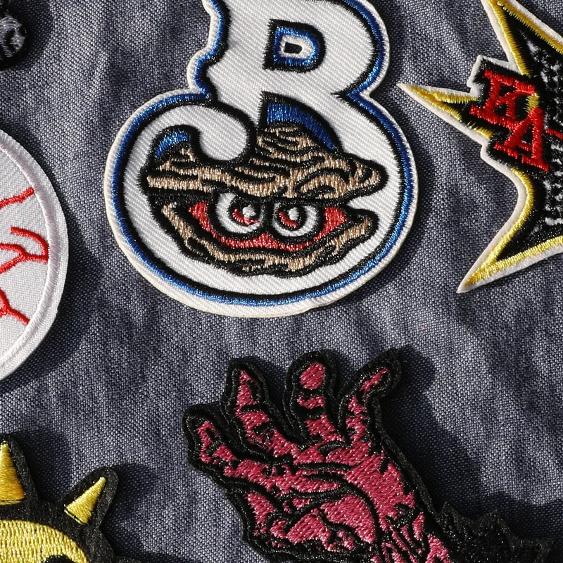 1 Piece Skull Finger Cartoon Embroidered Cloth Patch DIY Patch Clothing Accessories Patches Children's Clorhing Stickers Punk