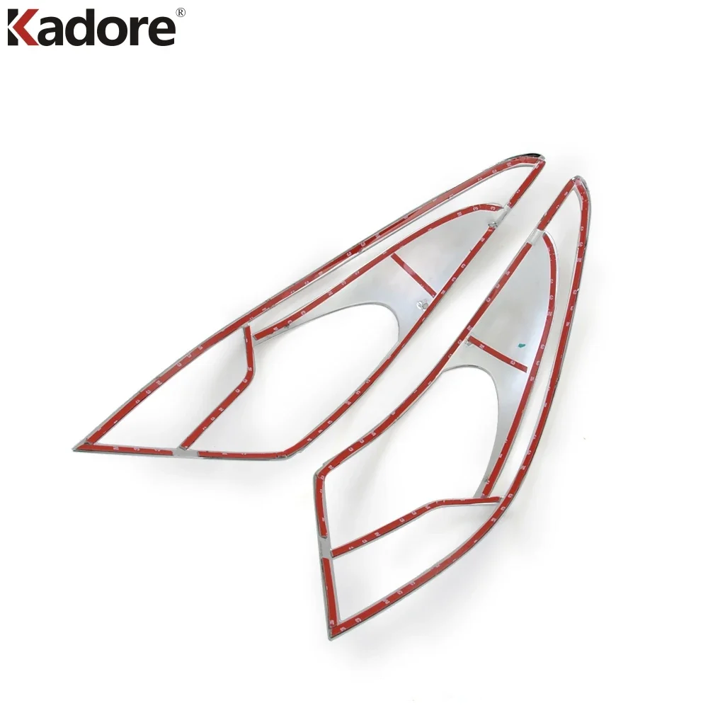 For Hyundai Accent i25 Sedan 2012 Chrome Car Rear Tail Light Lamp Cover Trim Taillight Frame Trims Molding Garnish Accessories