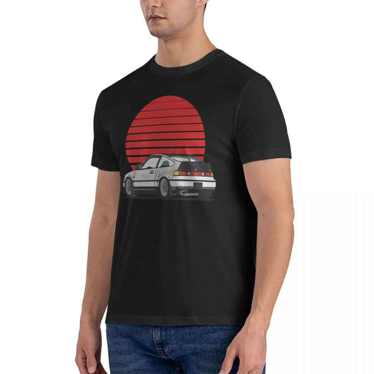 Забавная Мужская футболка I-Initial D, новинка, хлопковая Футболка с круглым воротником, фотография подарка, идея одежды