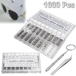 1Set Glasses Sunglasses Spectacles Watch Tiny Screws Nut Assortment Repair Tool Assorted Kit Used For Fixing Glasses/Watches