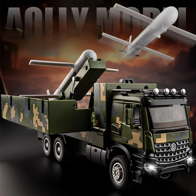 

1/35 Feilong-10 летающая ракета, модель грузовика, военный грузовик из сплава, имитация автомобиля со звуковым светом, подарок для мальчика