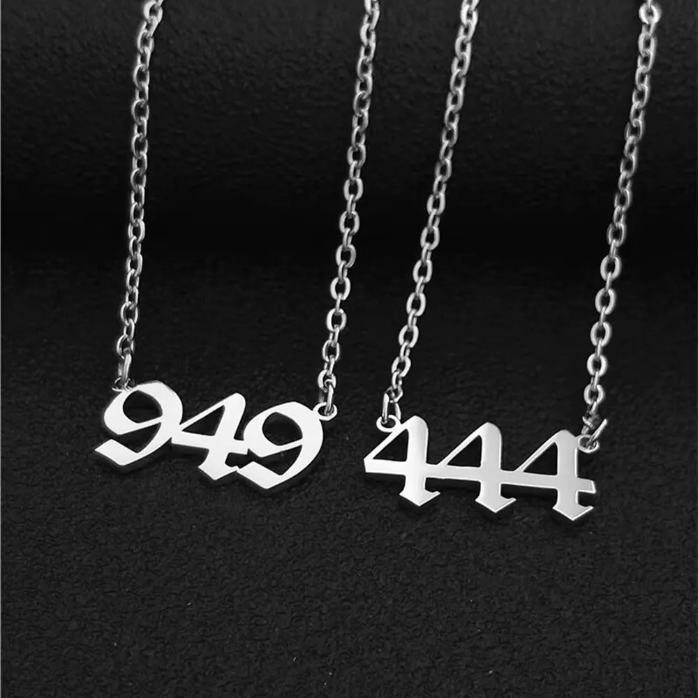 

Custom Birth Year Necklace Pendant Stainless Steel Gold Plated Number Necklaces for Women Men Baby Anniversary Birthday Gift