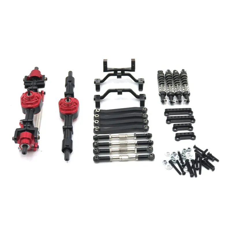 Kit de amortiguador de varilla de amarre de montaje de eje delantero y trasero, piezas de coche RC, actualización de Metal, MN 1/12, D90, D91, D96, MN98, 99S