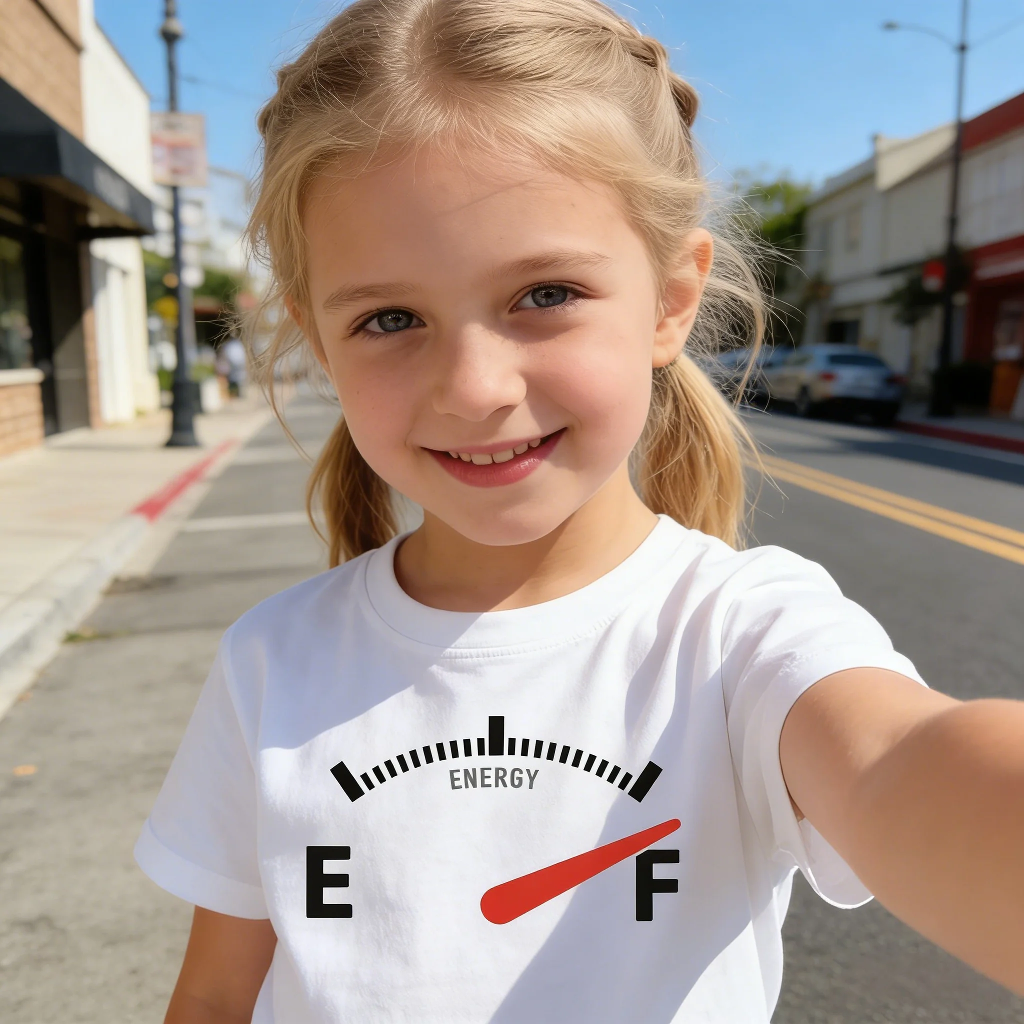 

Fashion Energy Meter Icon Kids Cotton Short Sleeve T-Shirt Round Neck Machine Washable for Casual Sports Outdoor Daily