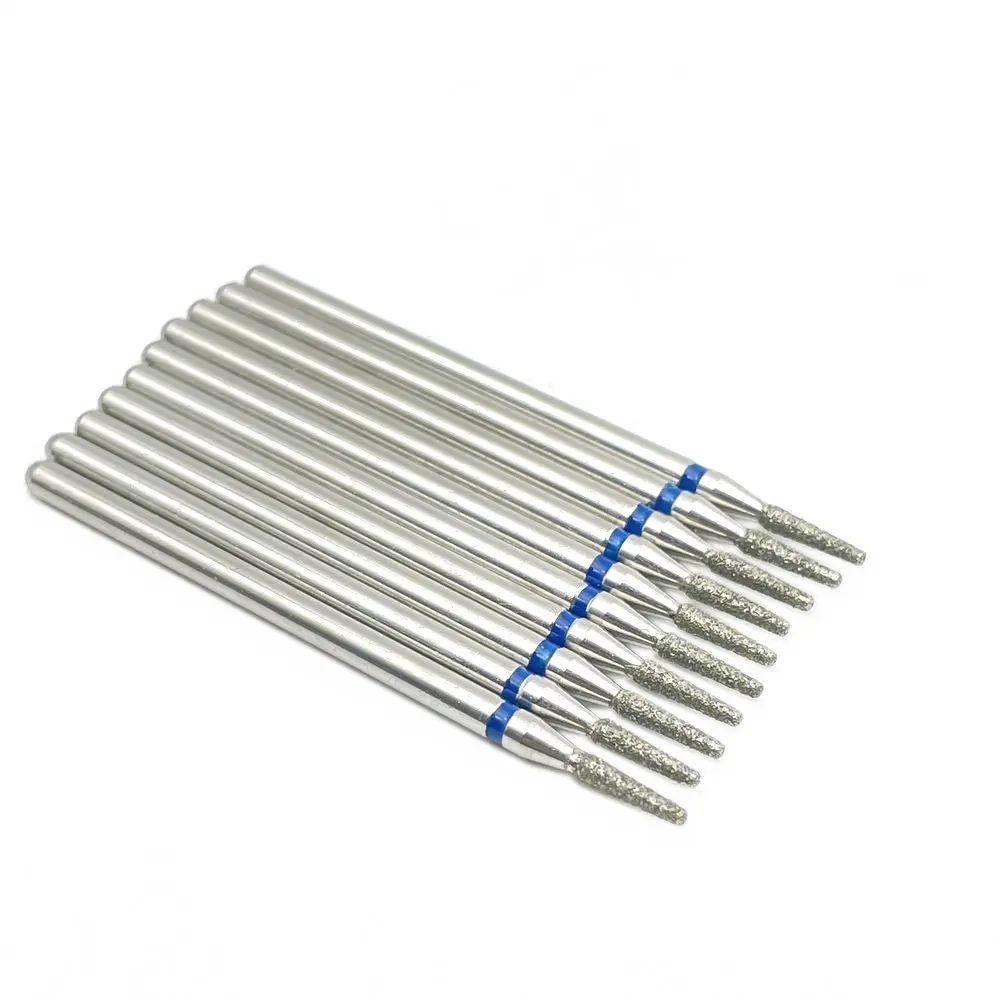 10 teile/satz Diamant Schleifen Bur Bohrer Set Dental Schleifen Dental Burs Polieren Nagel Bohrer 2,35mm Schaft