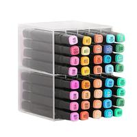 Marker Storage Holder 40 Slots Box with Art Marker Pen Rack Holder Desktop Marker Organizer Stationery