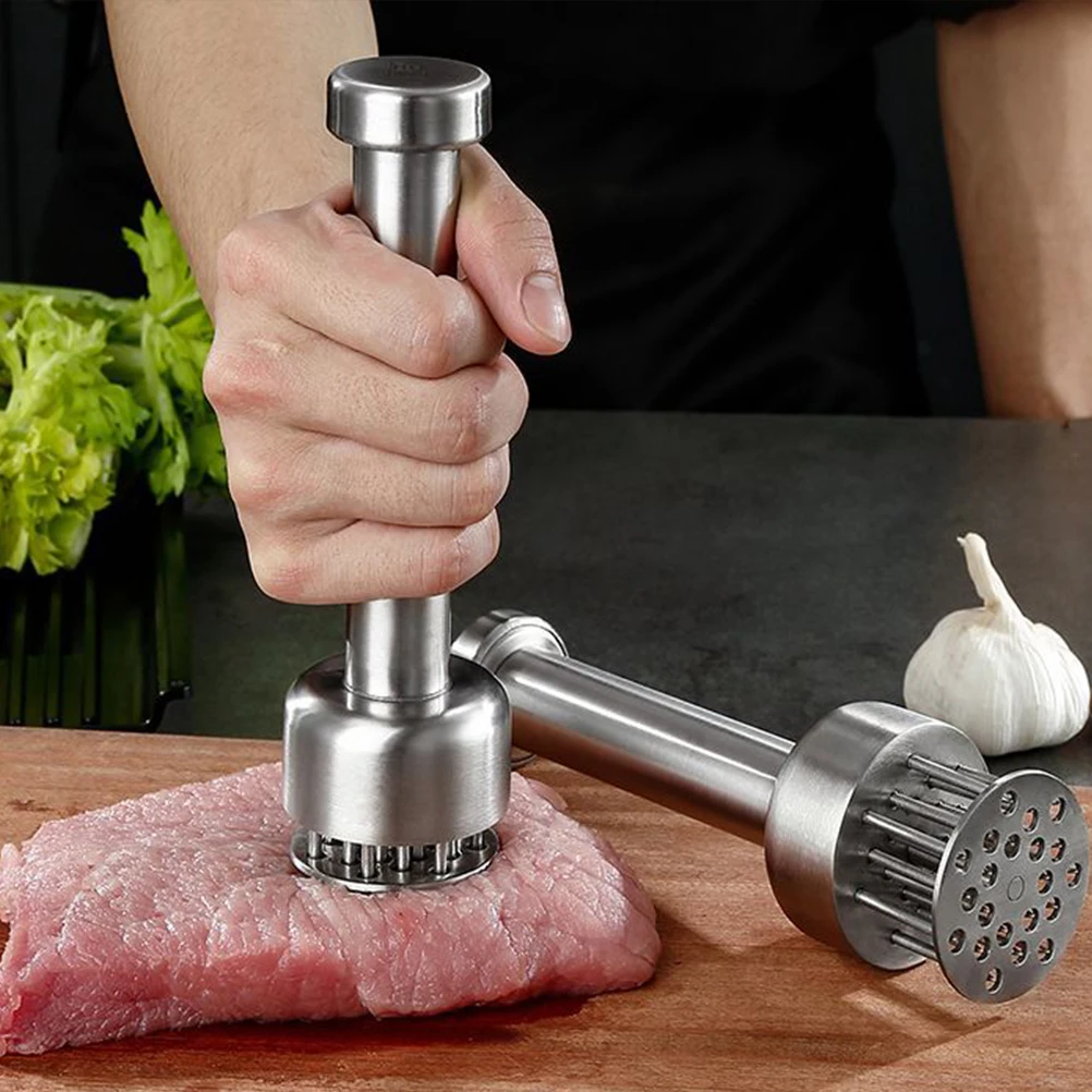 

Stainless Steel Steak Hammer 304 Beef Dual Side Meat Tenderizer Kitchen Tool Practical Loosening Machine Efficient Use Strong