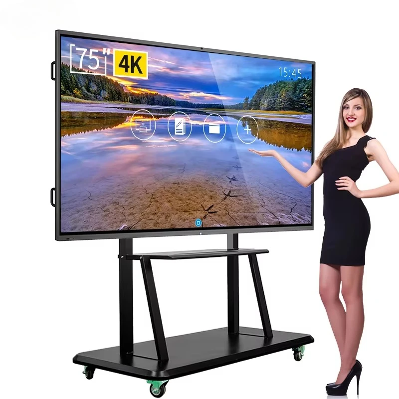 

Customized All in One Interactive Boards 55 65 75 86 98 100 110 Inch Touch Screen Interactive Flat Panel for Schools Education