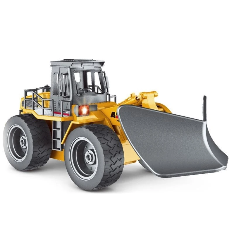 HUINA 1/18 Scale RTR RC Remote Control Construction Truck Snow Plow Car 2.4G Model Battery 586 Outdoor Toys Boys Gift TH18064