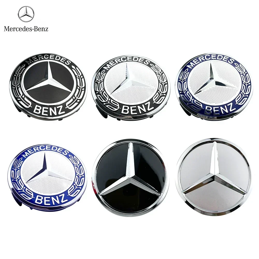 75MM Car Styling Wheel Center Covers Hub Caps Replacement For Mercedes Benz W211 W203 W204 W210 W124 AMG W202 CLA W212 W220 W205