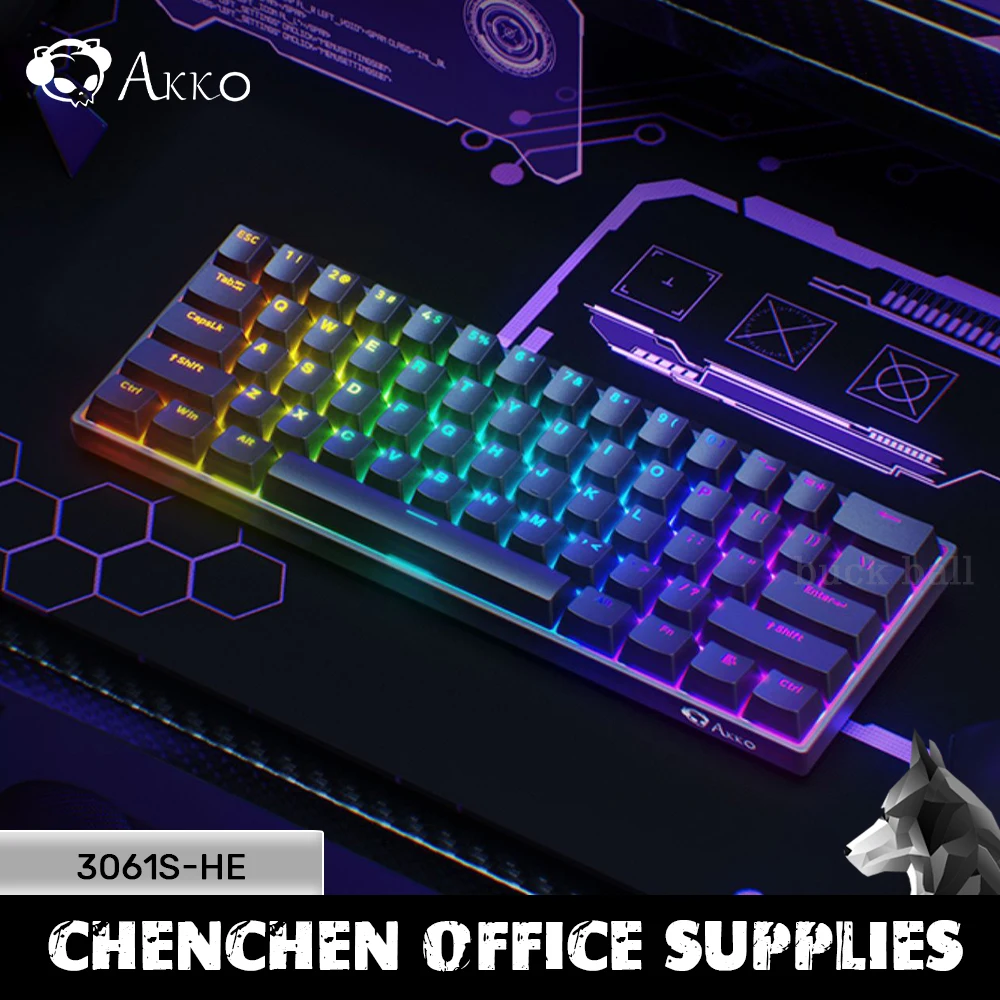 

Akko 3061s-He Wired Mechanical Keyboards Gamer Rgb 8k Magnetic Switch Keyboards Type-C Hot-Sawp 61 Keys Pbt Gaming Keyboards Pc