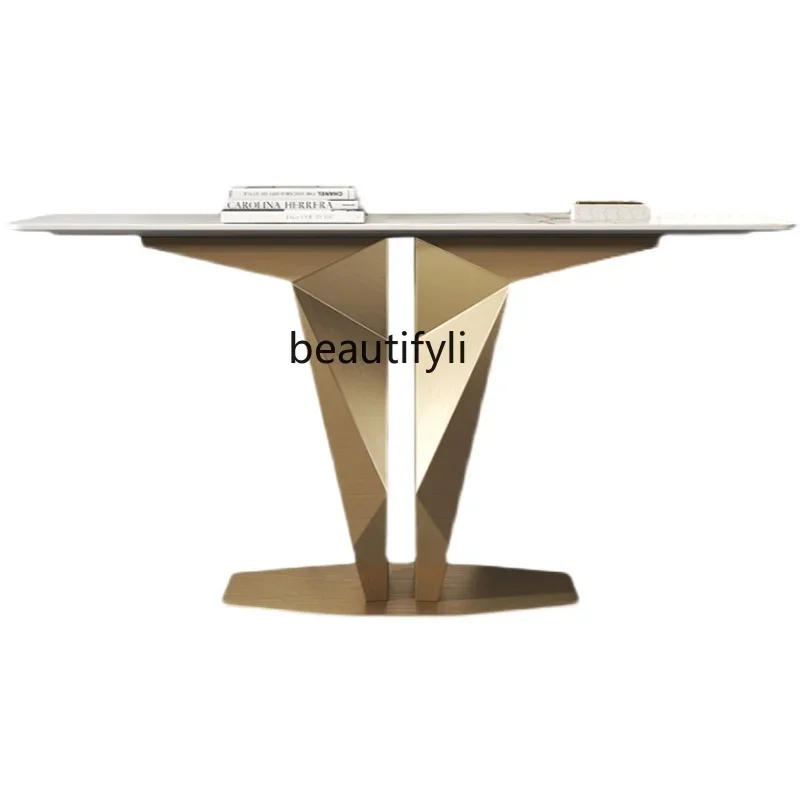 

xz1Simple Modern Entrance Cabinet Door-to-Door Metal Console Tables Italian Light Luxury Creative Console