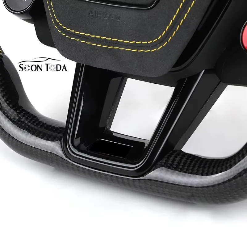 LED Carbon Fiber Suede Sport Steering Wheel Fit A1 A3 A4 A6 Q3 Q5 8P 8V 8K B8 C7 Auto Interior Racing Mod Accessories - view 4