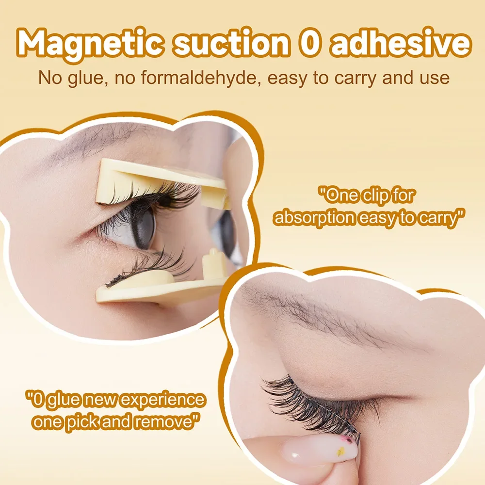 Cílios magnéticos finos e finos – conforto leve tipo nuvem, conjunto de cílios postiços reutilizáveis com estilo coreano natural e drama