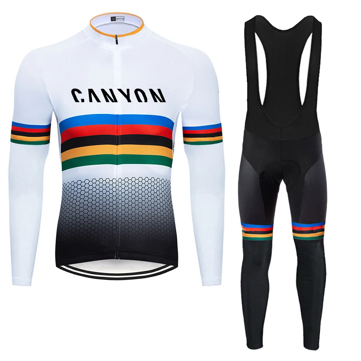 canyon Pro Team Spring Autumn Summer Cycling Jersey Sets New Long Sleeve Cycling Clothing Bike Maillot Ciclismo Mtb Ropa Hombre