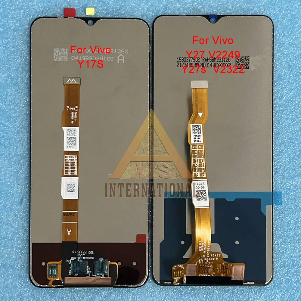 Original For Vivo Y27 V2249 LCD Y27S V2322 Display Screen+Touch Panel Digitizer Frame For Vivo Y17 V1901A 1902_19 LCD Y17S