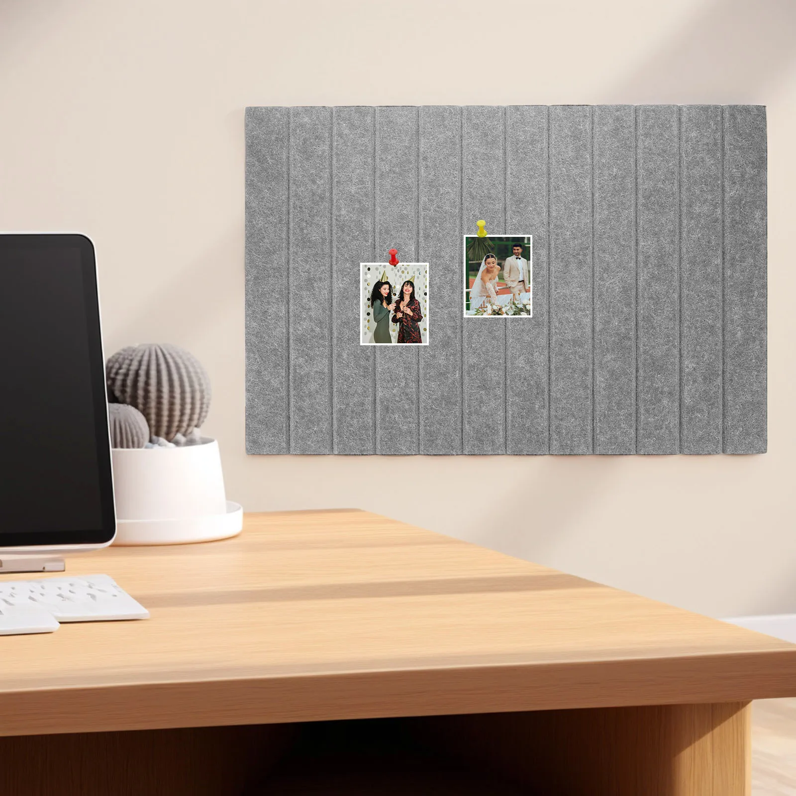 Self-Adhesive Felt Bulletin Board Stripes for Wall Photo Memo Display Decorative Pin Board for Office Home School