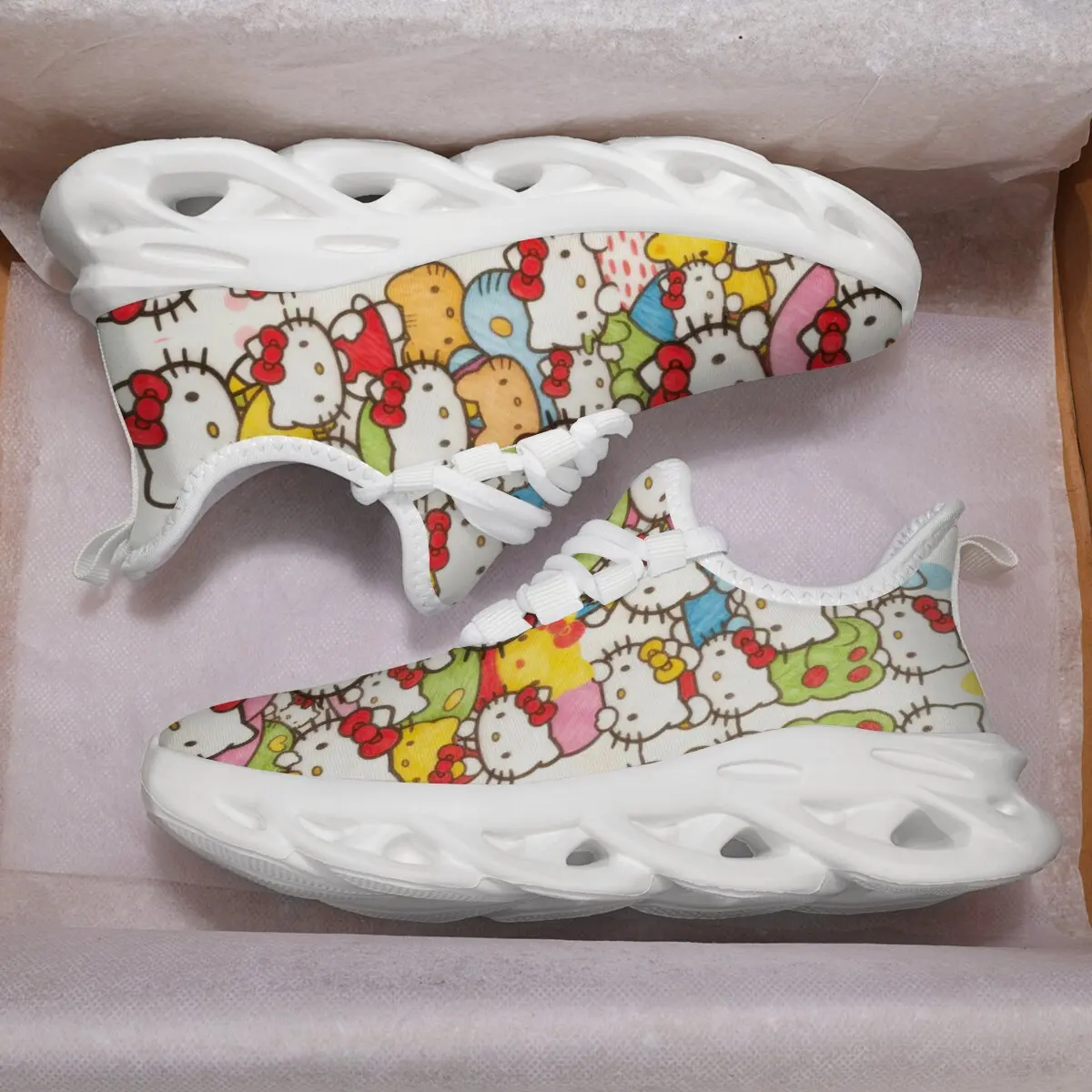 

Hello Kitty Cartoon Casual Sneakers with White Sole Kids Shoes for Girl Mickey Mouse Shoe Chunky Sneakers Sportschuhe Kinder