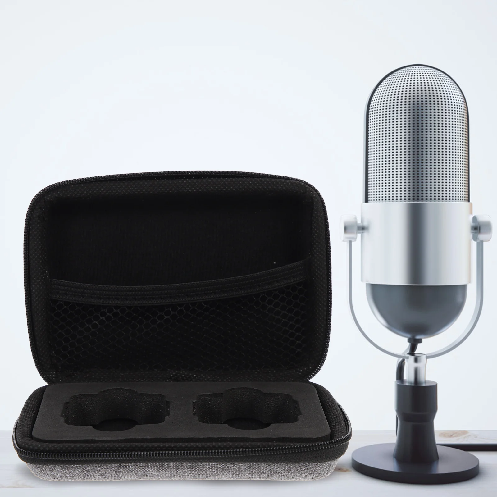 

Portable Microphone Storage Bag Waterproof Eva Digital Product Organizer for Cable Earphones