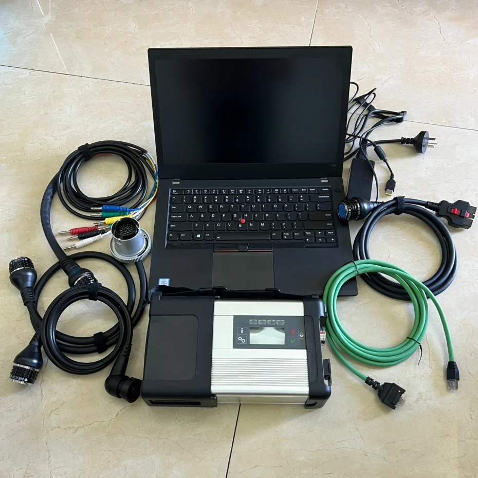 

MB Star C5 for Mercedes Diagnostic Tool + 90% New Laptop T470 i5 16gb Super Speed + Software 2023.12V Installed Well in HDD