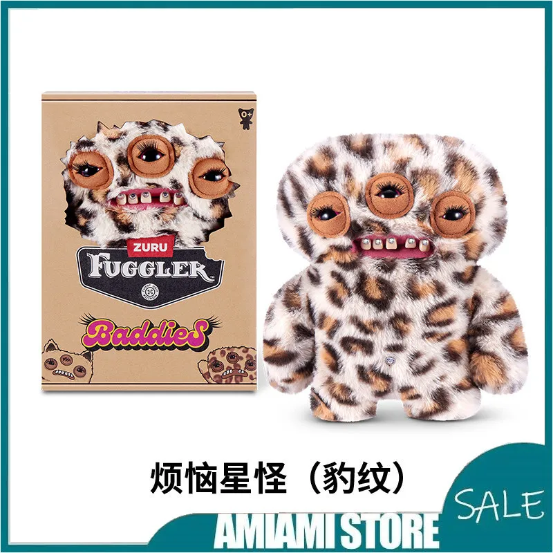 

23cm Fuggler Cute Tooth Monster Drags The Sprouting Celestial Group Series Plush Toy Funny Bunny Monster Stuffed Leopard Print