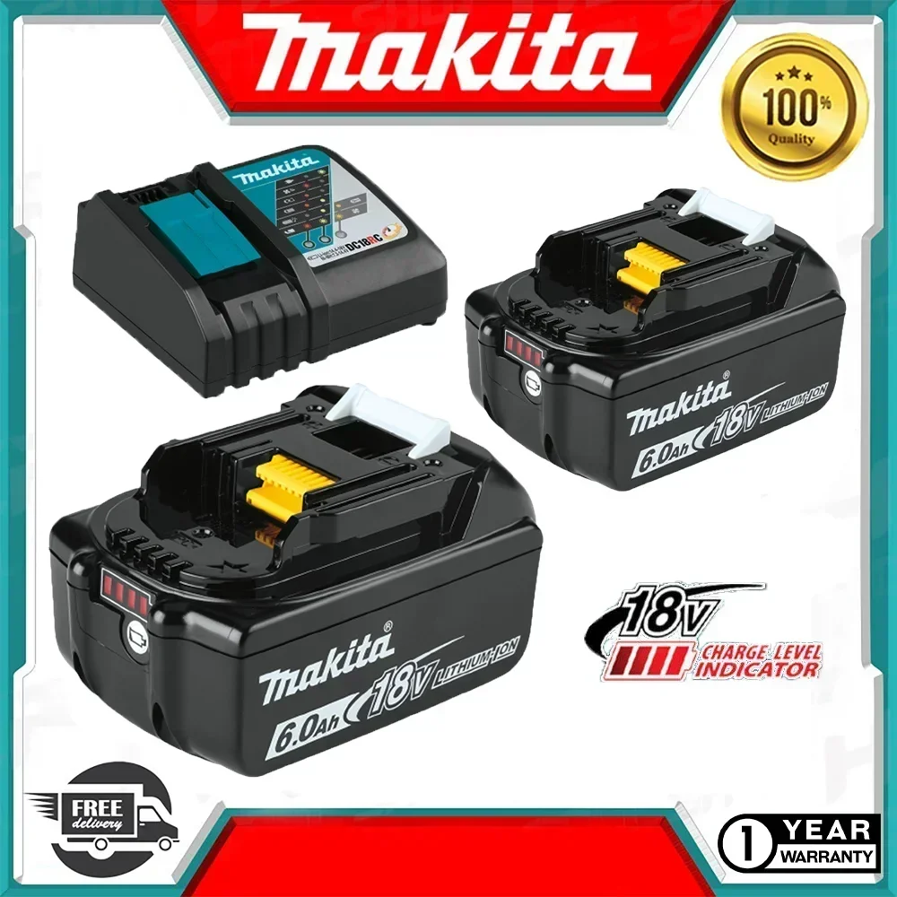 

Оригинальная литий-ионная аккумуляторная батарея Makita 100% мАч 18 в, сменные батареи для дрели BL1860 BL1830 BL1850 BL1860B, 6000