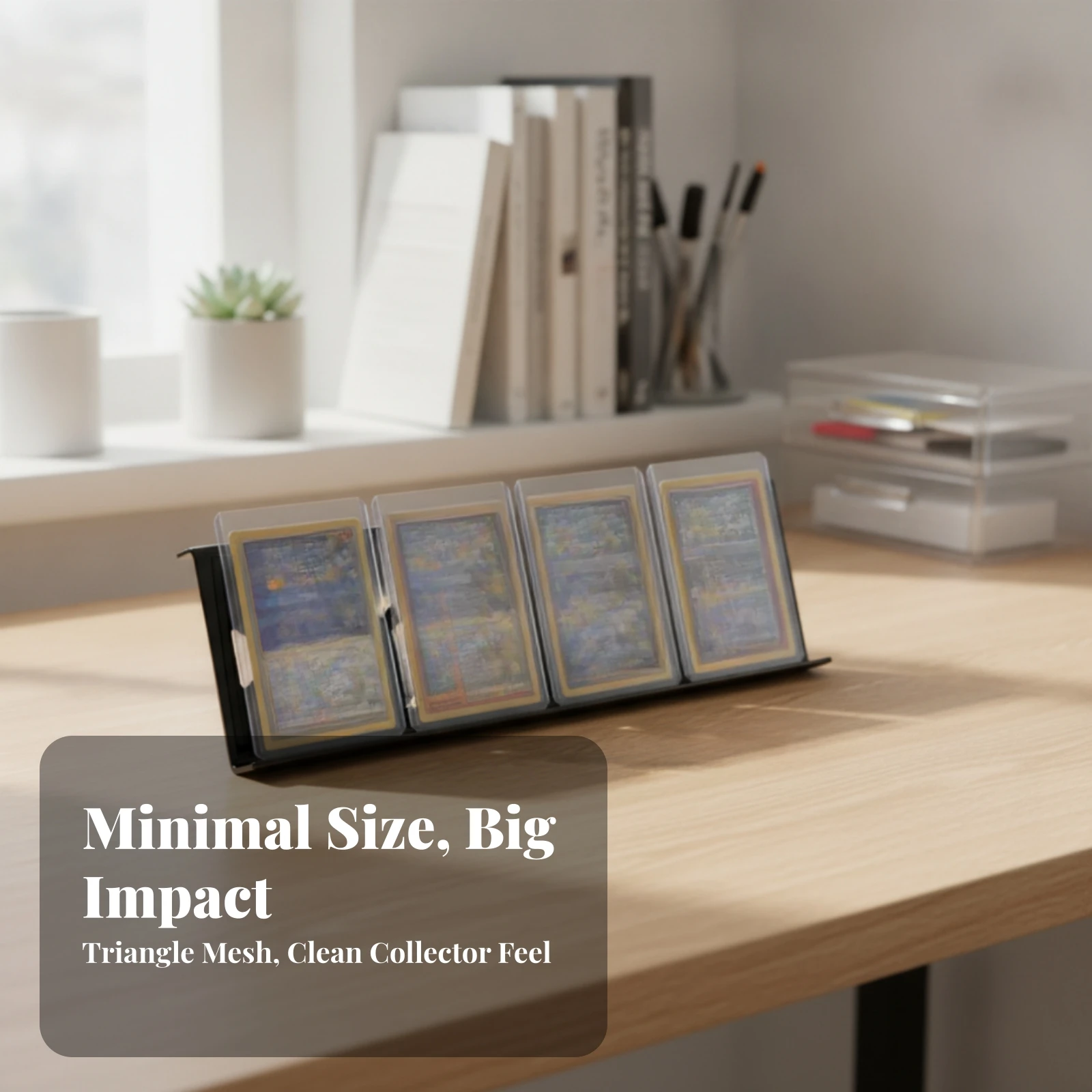 Graded Card Display Riser Black Card Display Stand Elevated for Collectors, Countertops, Trade Shows view 6